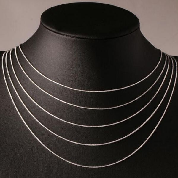 35cm-80cm 925 stamped silver plated slim round snake chain choker necklaces women girls jewelry italy collier collares gift
35cm-80cm 925 stamped silver plated slim round snake chain choker necklaces women girls jewelry italy collier collares gift