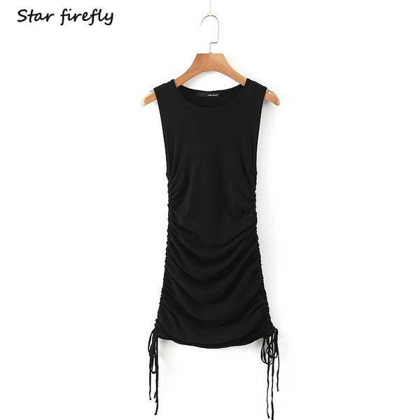 casual dresses star firefly fashion dress women 2021 spring slim round neck tight sleeveless solid female, Black;gray
casual dresses star firefly fashion dress women 2021 spring slim round neck tight sleeveless solid female, Black;gray