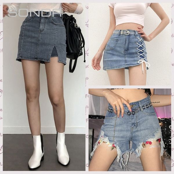 women's jeans 2021 summer street fashion stitching series skirt shorts button high softener female, Blue
women's jeans 2021 summer street fashion stitching series skirt shorts button high softener female, Blue