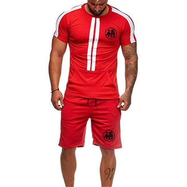 men 2 pieces set fashion striped sportwear basketball suit short sleeve t-shirt casual drawstring shorts running suit male, Black;blue
men 2 pieces set fashion striped sportwear basketball suit short sleeve t-shirt casual drawstring shorts running suit male, Black;blue