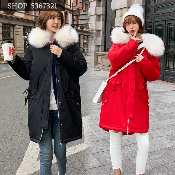2019 winter clothes long fund loose coat baby inner tank thickening keep warm women's cotton loose coat tide, Black
2019 winter clothes long fund loose coat baby inner tank thickening keep warm women's cotton loose coat tide, Black