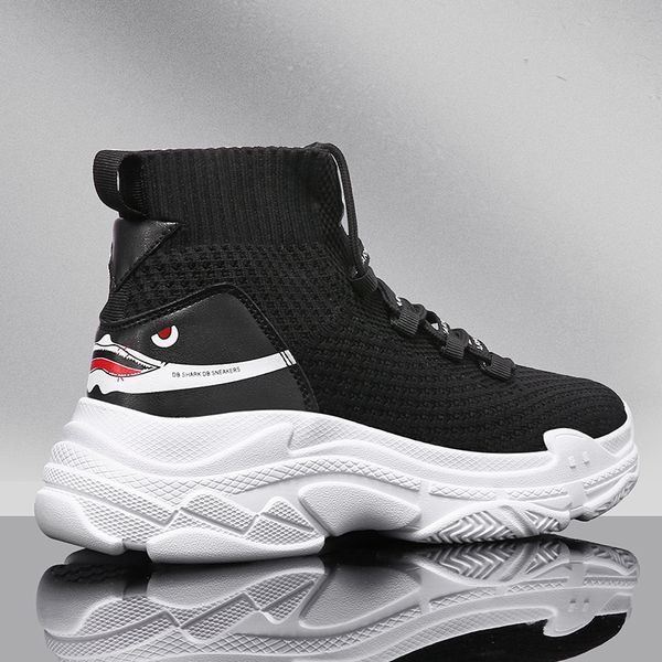 shark sneaker women high sneakers height increase knit upper breathable sharks shoes basket homme couple footwear y200424, Black
shark sneaker women high sneakers height increase knit upper breathable sharks shoes basket homme couple footwear y200424, Black