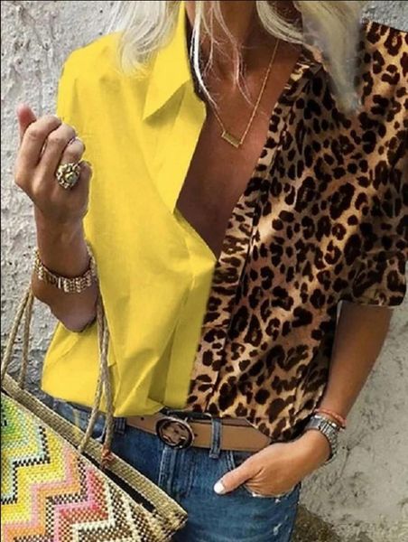 collar leopard printed womens tees fashion plus size females clothing summer womens designer tshirts panelled stand, White
collar leopard printed womens tees fashion plus size females clothing summer womens designer tshirts panelled stand, White