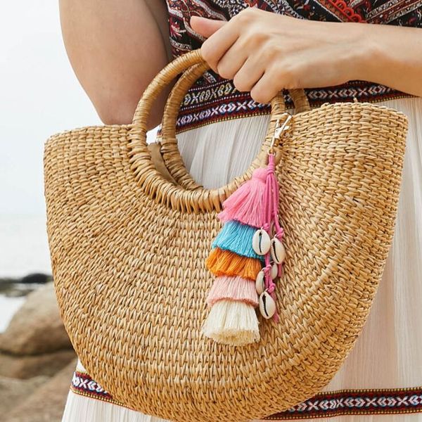 handmade shell bag pendant accessories women bohemian multicolor cotton tassel key chain jewelry charm keychain, Slivery;golden
handmade shell bag pendant accessories women bohemian multicolor cotton tassel key chain jewelry charm keychain, Slivery;golden