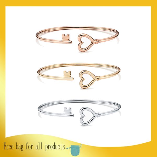 women bracelet 925 sterling silver jewelry heart-shaped opening silverware couple key wristband accessories valentine's gift, Black
women bracelet 925 sterling silver jewelry heart-shaped opening silverware couple key wristband accessories valentine's gift, Black