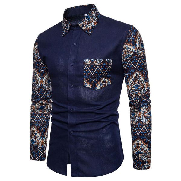 panelled mens casual shirts fashion floral print mens shirts casual single breasted long sleeve males clothing, White;black
panelled mens casual shirts fashion floral print mens shirts casual single breasted long sleeve males clothing, White;black
