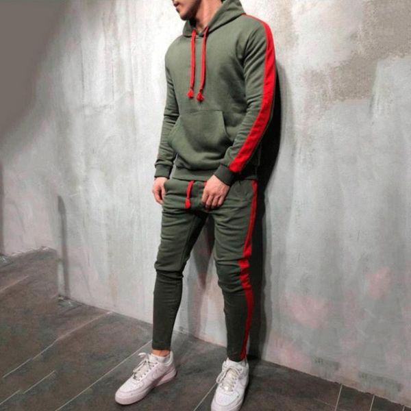 fashion 2pcs men casual color block hoodie sweatshirt drawstring pants sports tracksuit, Gray
fashion 2pcs men casual color block hoodie sweatshirt drawstring pants sports tracksuit, Gray