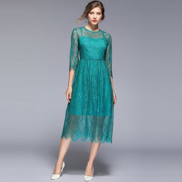 borisovich women summer casual lace long dress new brand 2019 fashion hollow out a-line elegant ladies party dresses n984, Black;gray
borisovich women summer casual lace long dress new brand 2019 fashion hollow out a-line elegant ladies party dresses n984, Black;gray