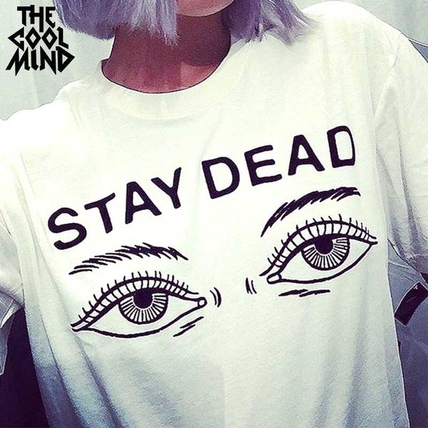 the coolmind woman eye stay dead print tee shirt 100% cotton casual women t shirt o-neck cute women t-shirt, White
the coolmind woman eye stay dead print tee shirt 100% cotton casual women t shirt o-neck cute women t-shirt, White