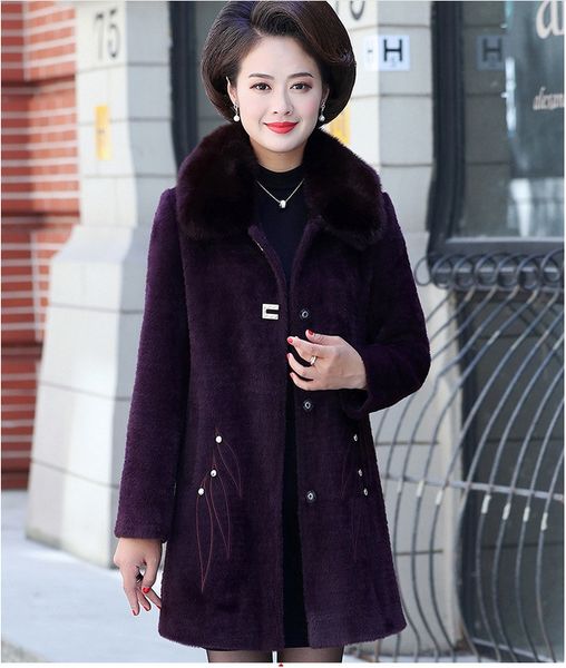 2019 new winter coat women thick warm fur collar plus size -5xl 40-50 middle-aged women blend coat f800, Black
2019 new winter coat women thick warm fur collar plus size -5xl 40-50 middle-aged women blend coat f800, Black
