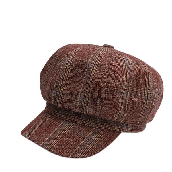 french style women beret hat vintage plaid newsboy cap comfortable wild girls cabbie hats caps outdoor hats, Black;white
french style women beret hat vintage plaid newsboy cap comfortable wild girls cabbie hats caps outdoor hats, Black;white