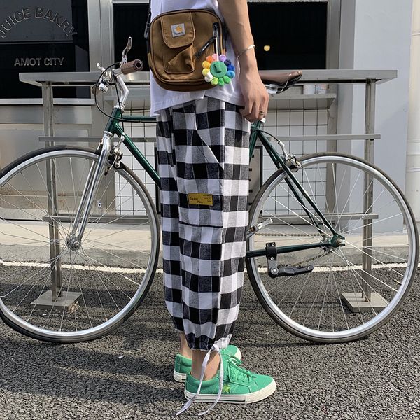 men japanese streetwear plaid harem pants 2020 harajuku sweatpants men baggy casual joggers pants male korean trousers, Black
men japanese streetwear plaid harem pants 2020 harajuku sweatpants men baggy casual joggers pants male korean trousers, Black