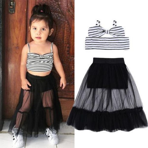 pudcoco princess kids baby girl outfit set striped off shoulder bow tank shirt black mesh tutu skirt summer stylish clothes, White
pudcoco princess kids baby girl outfit set striped off shoulder bow tank shirt black mesh tutu skirt summer stylish clothes, White