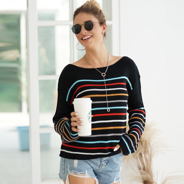 women's sweaters women pullovers autumn winter cashmer sweater fashion striped long sleeve o-neck warm thickness loose top, White;black
women's sweaters women pullovers autumn winter cashmer sweater fashion striped long sleeve o-neck warm thickness loose top, White;black
