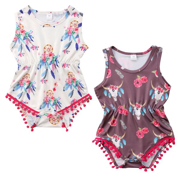 2018 newborn infant baby girl floral cow clothes jumpsuit bodysuit feather wind bell summer sunsuit outfits, White
2018 newborn infant baby girl floral cow clothes jumpsuit bodysuit feather wind bell summer sunsuit outfits, White