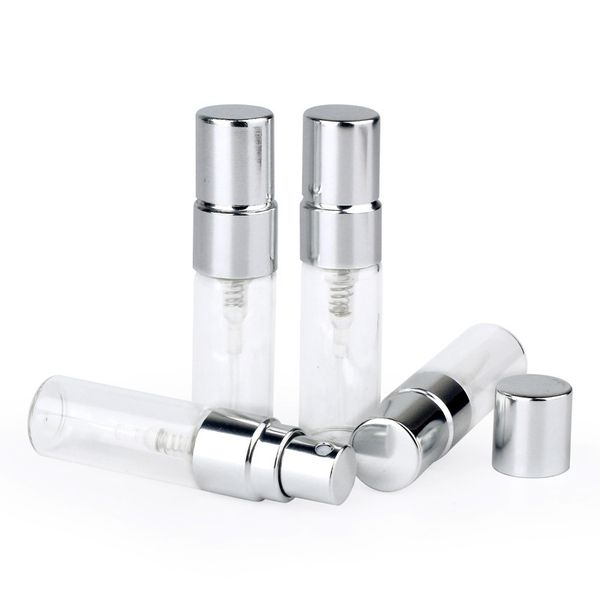 

3 мл Портативный стекла Perfume Spray бутылки Форсунка Оптовая Refillable Пустые Косметические контейнеры для путешествий