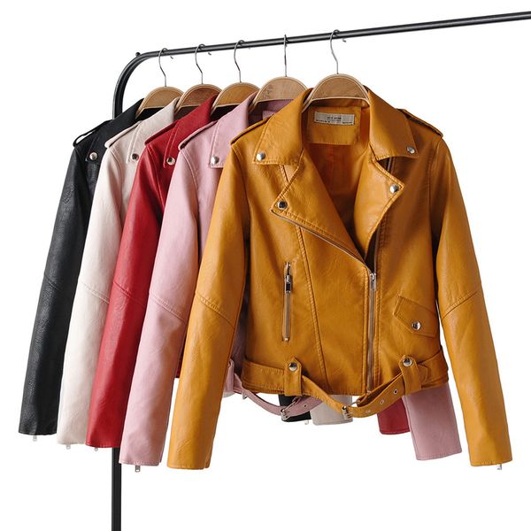 taotrees autumn solid color lapel belted long sleeve slim rivet leather jacket, Black
taotrees autumn solid color lapel belted long sleeve slim rivet leather jacket, Black