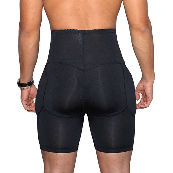 

newly men butt lifter padded underwear buttocks enhancer hip shaper boxer shorts vk-ing, Black;brown