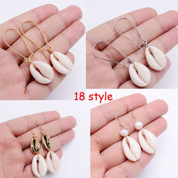 new sea shell pendant earrings gold color statement earrings for women weddings party irregular geometric jewelry gift, Silver
new sea shell pendant earrings gold color statement earrings for women weddings party irregular geometric jewelry gift, Silver