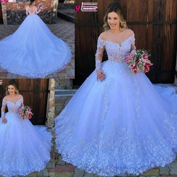 white princess ball gown wedding dress 2020 lace appliques long sleeves wedding gowns plus size robe de mariee
white princess ball gown wedding dress 2020 lace appliques long sleeves wedding gowns plus size robe de mariee