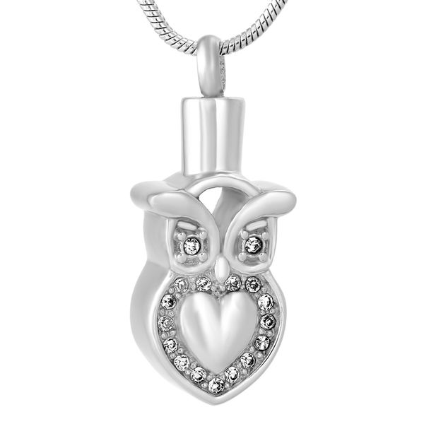 ijd9637 memorial jewelry funeral casket ash urn diy charm crystal owl stainless steel cremation urn pendant necklace, Silver
ijd9637 memorial jewelry funeral casket ash urn diy charm crystal owl stainless steel cremation urn pendant necklace, Silver
