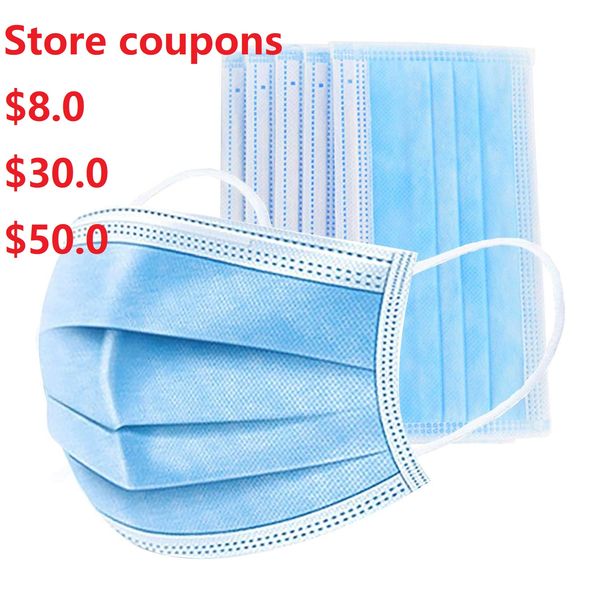 оптовая водостойкая нетканая дыхательная одноразовая трехслойная маска для лица