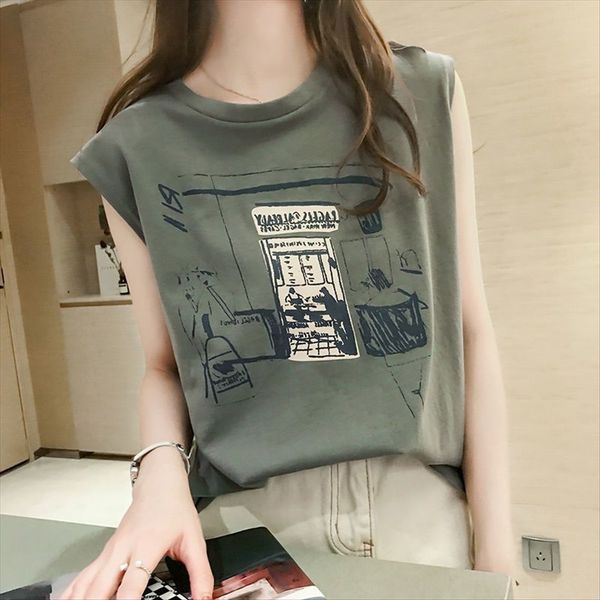 sleeveless with cotton female 2020 loose all-match scheming fashion sleeveless t-shirt with cotton female 2020 t-shirt vest loose vest a, White
sleeveless with cotton female 2020 loose all-match scheming fashion sleeveless t-shirt with cotton female 2020 t-shirt vest loose vest a, White