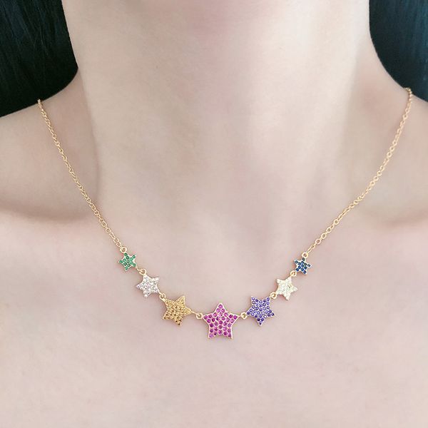 gold black copper multicolor pentagram aaa cubic zirconia simple pendant necklace women's fashion jewelry cobre cz colar, Silver
gold black copper multicolor pentagram aaa cubic zirconia simple pendant necklace women's fashion jewelry cobre cz colar, Silver