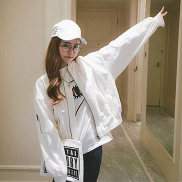 women's vests autumn women jackets thin long sleeve baseball uniform coat early spring loose solid color zipper for drop o, Black;white
women's vests autumn women jackets thin long sleeve baseball uniform coat early spring loose solid color zipper for drop o, Black;white