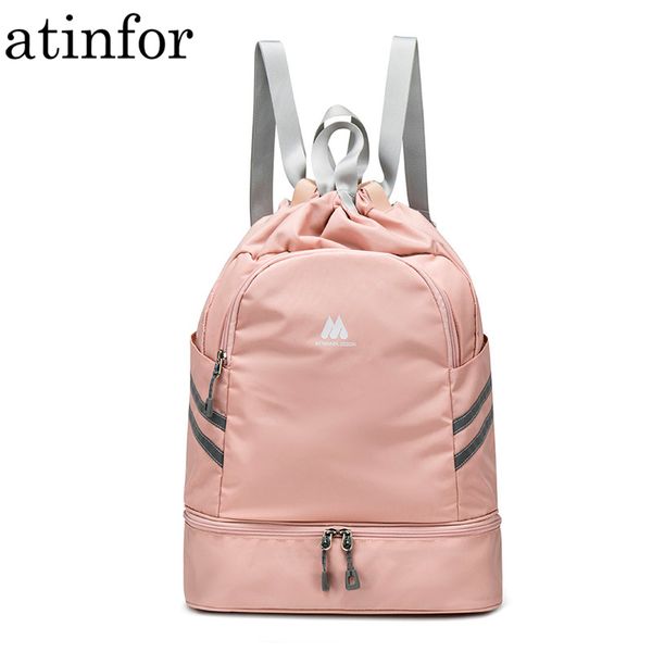 atinfor wet and dry pocket waterproof drawstring backpack large capacity fitness packing travel organizer student school bags
atinfor wet and dry pocket waterproof drawstring backpack large capacity fitness packing travel organizer student school bags