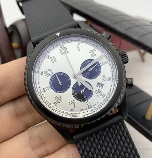 quartz chronograph working subdials mens watches arabic numerals date white dial watch aviator 8 curtiss warhawk wristwatches, Slivery;brown
quartz chronograph working subdials mens watches arabic numerals date white dial watch aviator 8 curtiss warhawk wristwatches, Slivery;brown