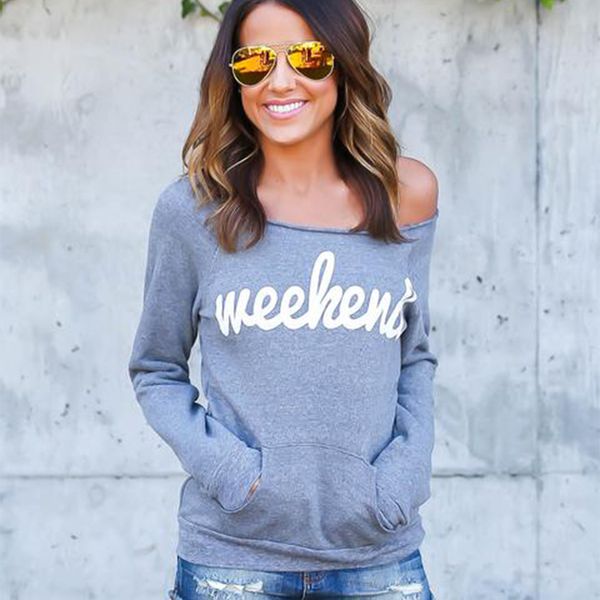 letter print weekend blue hoodies women loose long sleeve o-neck off shoulder sweatshirts gray casual autumn female pullovers -n, Black
letter print weekend blue hoodies women loose long sleeve o-neck off shoulder sweatshirts gray casual autumn female pullovers -n, Black