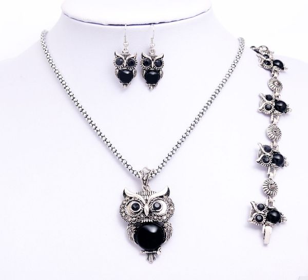 trendy stone owl jewelry sets for women wedding party boho necklace earrings bracelet african jewelry sets valentines day gift, Silver
trendy stone owl jewelry sets for women wedding party boho necklace earrings bracelet african jewelry sets valentines day gift, Silver