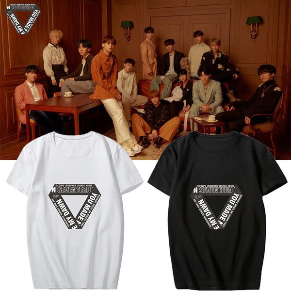 seventeen series you made my dawn related products should aid the clothes show celebrity style short sleeve t-shirt men and wome, White;black
seventeen series you made my dawn related products should aid the clothes show celebrity style short sleeve t-shirt men and wome, White;black