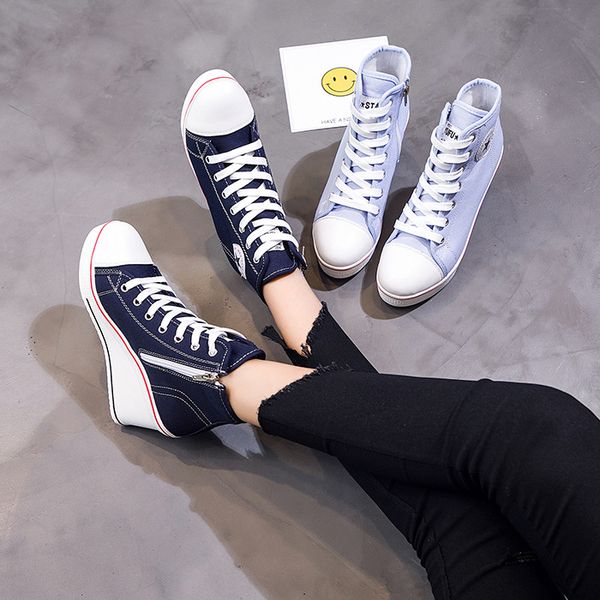 2020 autumn sneakers women trainers wedges casual canvas female student shoes ladies white black zapatillas mujer denim shoes
2020 autumn sneakers women trainers wedges casual canvas female student shoes ladies white black zapatillas mujer denim shoes