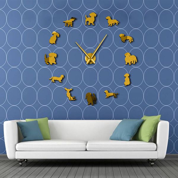 creative lovely dog mirror surface clocks puppy animal pets wall sticker clock 3d diy quartz horloges living room home decor
creative lovely dog mirror surface clocks puppy animal pets wall sticker clock 3d diy quartz horloges living room home decor