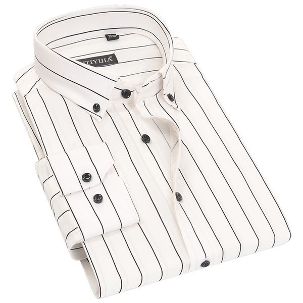 shirt without chest pocket 100% cotton soft slim striped fashion men dress shirts non-iron easy care male, White;black
shirt without chest pocket 100% cotton soft slim striped fashion men dress shirts non-iron easy care male, White;black