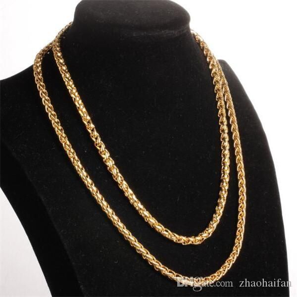 zhf jewelry mans chain necklaces luxury 18k real gold plated men link chain jewelry allergy twisted accessories, Silver
zhf jewelry mans chain necklaces luxury 18k real gold plated men link chain jewelry allergy twisted accessories, Silver