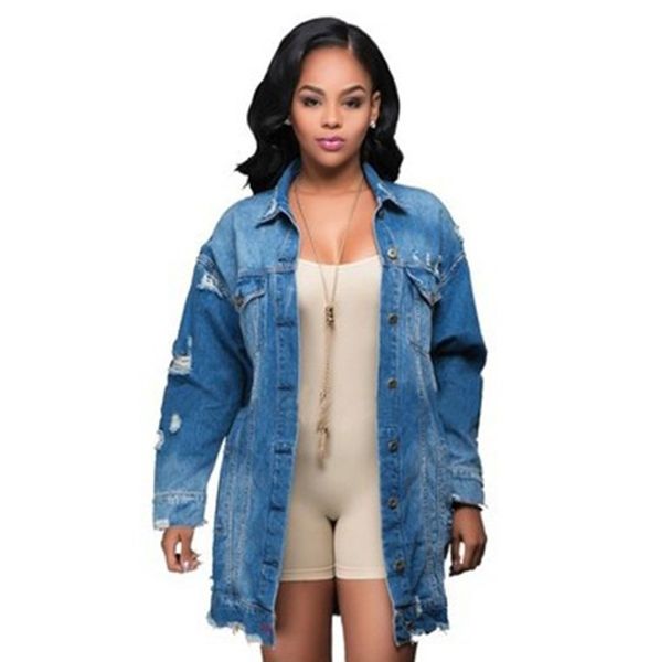 women's jackets women ripped denim long basic loose autumn coat jeans overcoat ladies casual street style holes baggy jacket outwear, Black;brown
women's jackets women ripped denim long basic loose autumn coat jeans overcoat ladies casual street style holes baggy jacket outwear, Black;brown