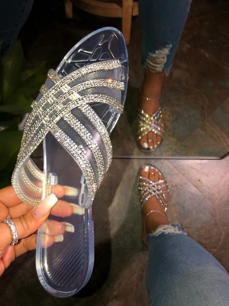 heflashor transparent slippers fashion biling crystal slippers women platform summer sandals outdoor rhinestones flat shoes, Black
heflashor transparent slippers fashion biling crystal slippers women platform summer sandals outdoor rhinestones flat shoes, Black