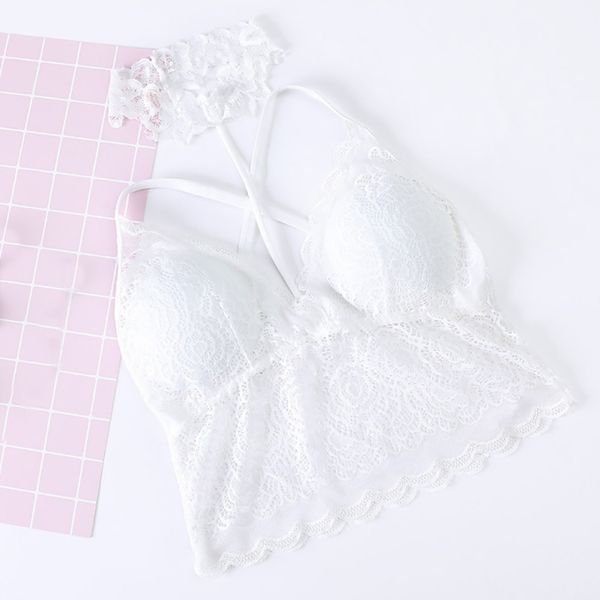 2019 new fashion women lace vest camisole lace halter tube female underwear lingerie tank, Black;white
2019 new fashion women lace vest camisole lace halter tube female underwear lingerie tank, Black;white