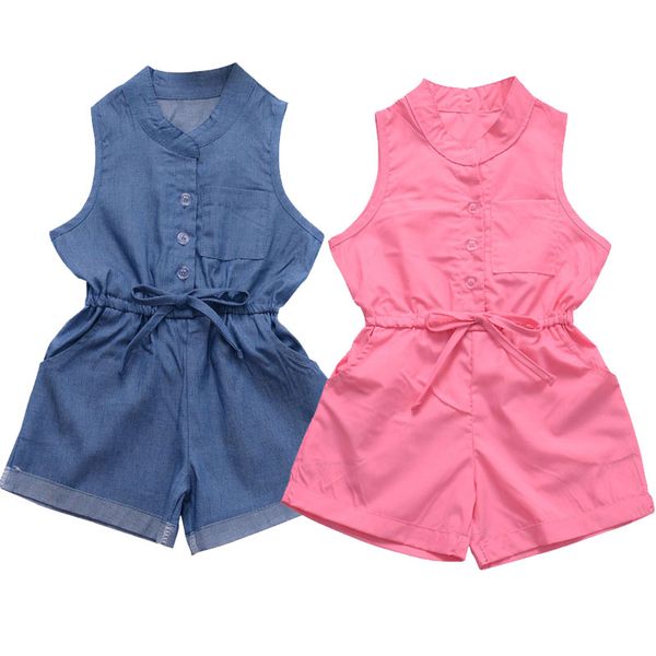 girls casual sleeveless jumpsuits kids solid color o-neck lacing button jumpsuits with pocket baby infant girl casual clothes 07, Blue
girls casual sleeveless jumpsuits kids solid color o-neck lacing button jumpsuits with pocket baby infant girl casual clothes 07, Blue