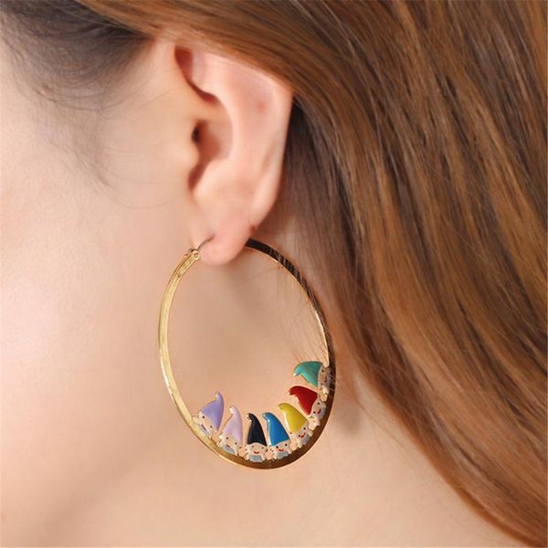 misha trendy hoop earrings for women handmade seven dwarf earrings fashion jewelry enamel glaze for wedding party high quality, Golden;silver
misha trendy hoop earrings for women handmade seven dwarf earrings fashion jewelry enamel glaze for wedding party high quality, Golden;silver