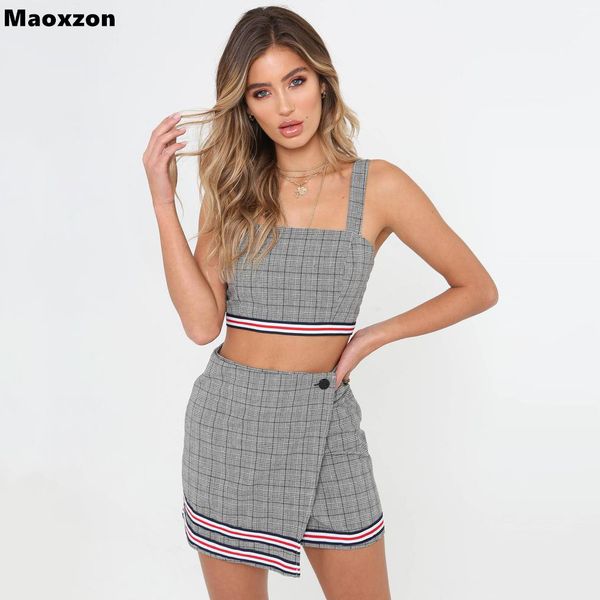 maoxzon womens sets strap plaid crop and skirts 2 piece set for female summer fashion two piece suits bandage dress xl, White
maoxzon womens sets strap plaid crop and skirts 2 piece set for female summer fashion two piece suits bandage dress xl, White
