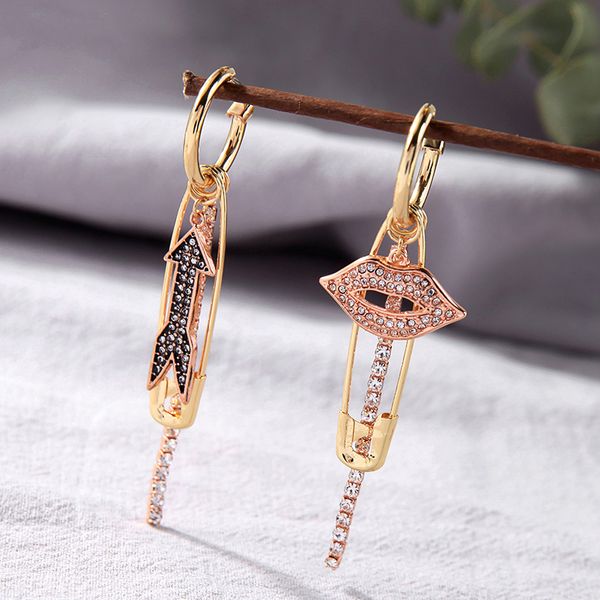 kissme street style asymmetric drop earrings for women delicate crystal lip arrow pins dangle earring gold color fashion jewelry, Silver
kissme street style asymmetric drop earrings for women delicate crystal lip arrow pins dangle earring gold color fashion jewelry, Silver