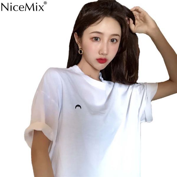 nicemix summer harajuku white t shirt women embroidery moon tshirt boyfriend style tee shirt vetement femme 2019
nicemix summer harajuku white t shirt women embroidery moon tshirt boyfriend style tee shirt vetement femme 2019