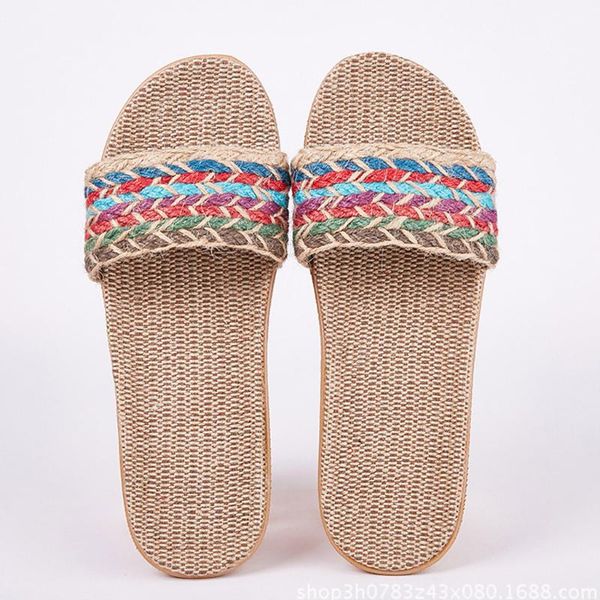 slippers couple flax sandals summer comfortable non-slip ladies home flip flop cross-tied casual indoor shoes multicolor #3, Black
slippers couple flax sandals summer comfortable non-slip ladies home flip flop cross-tied casual indoor shoes multicolor #3, Black