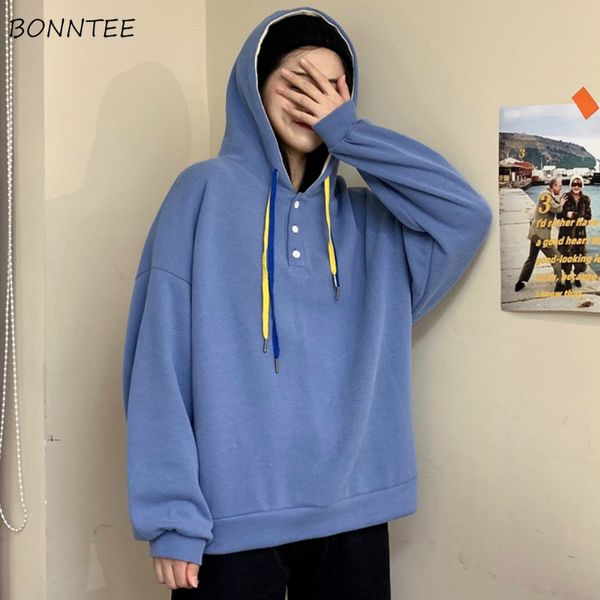 with hat hoodies women classic solid apricot feminino spring loose pullovers chic button minimalist young girl daily, Black
with hat hoodies women classic solid apricot feminino spring loose pullovers chic button minimalist young girl daily, Black