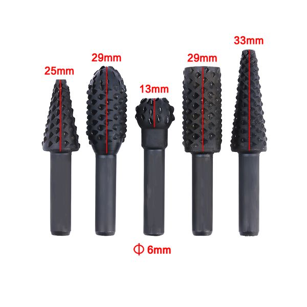 1/4" shank rotary craft files 5 pcs rotary rasp file rasp burrs wood bits grinding woodworking hand tool
1/4" shank rotary craft files 5 pcs rotary rasp file rasp burrs wood bits grinding woodworking hand tool