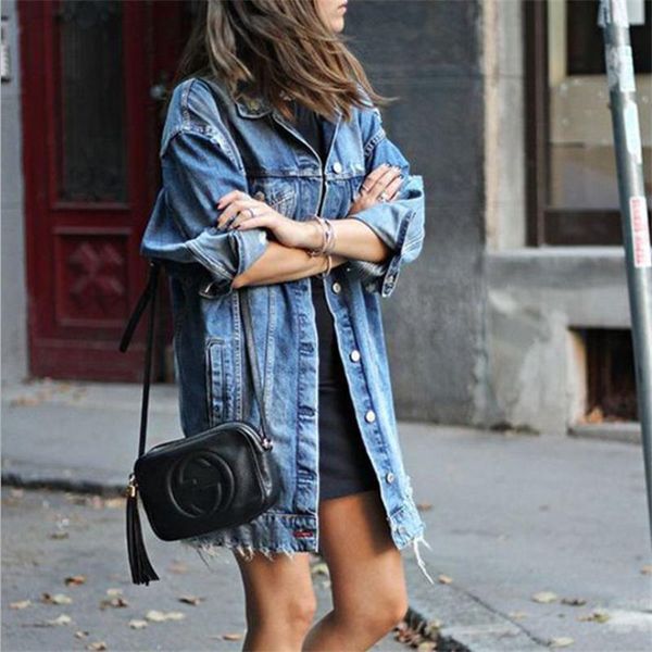 2019 new denim jackets women hole boyfriend style jean jacket denim loose spring autumn jeans coats casacos feminino, Black;brown
2019 new denim jackets women hole boyfriend style jean jacket denim loose spring autumn jeans coats casacos feminino, Black;brown